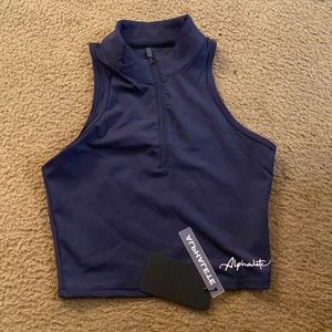 Alphalete Pulse Zip Tank in Starry Night - Medium